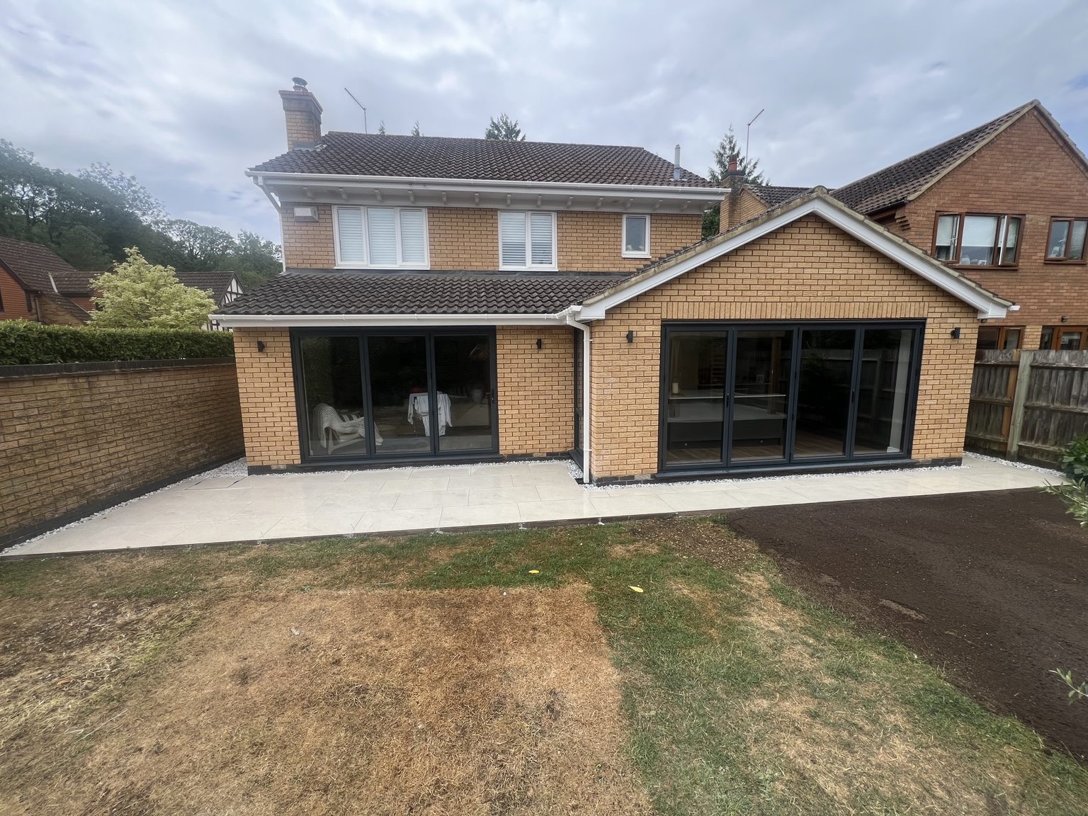 Duston completed porcelain paving
